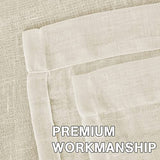 Natural Linen Blended Privacy Sheer Nickel Grommets Curtains