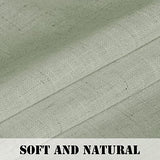 Natural Linen Blended Curtains Light Filtering Rod Pocket Sheer Curtains