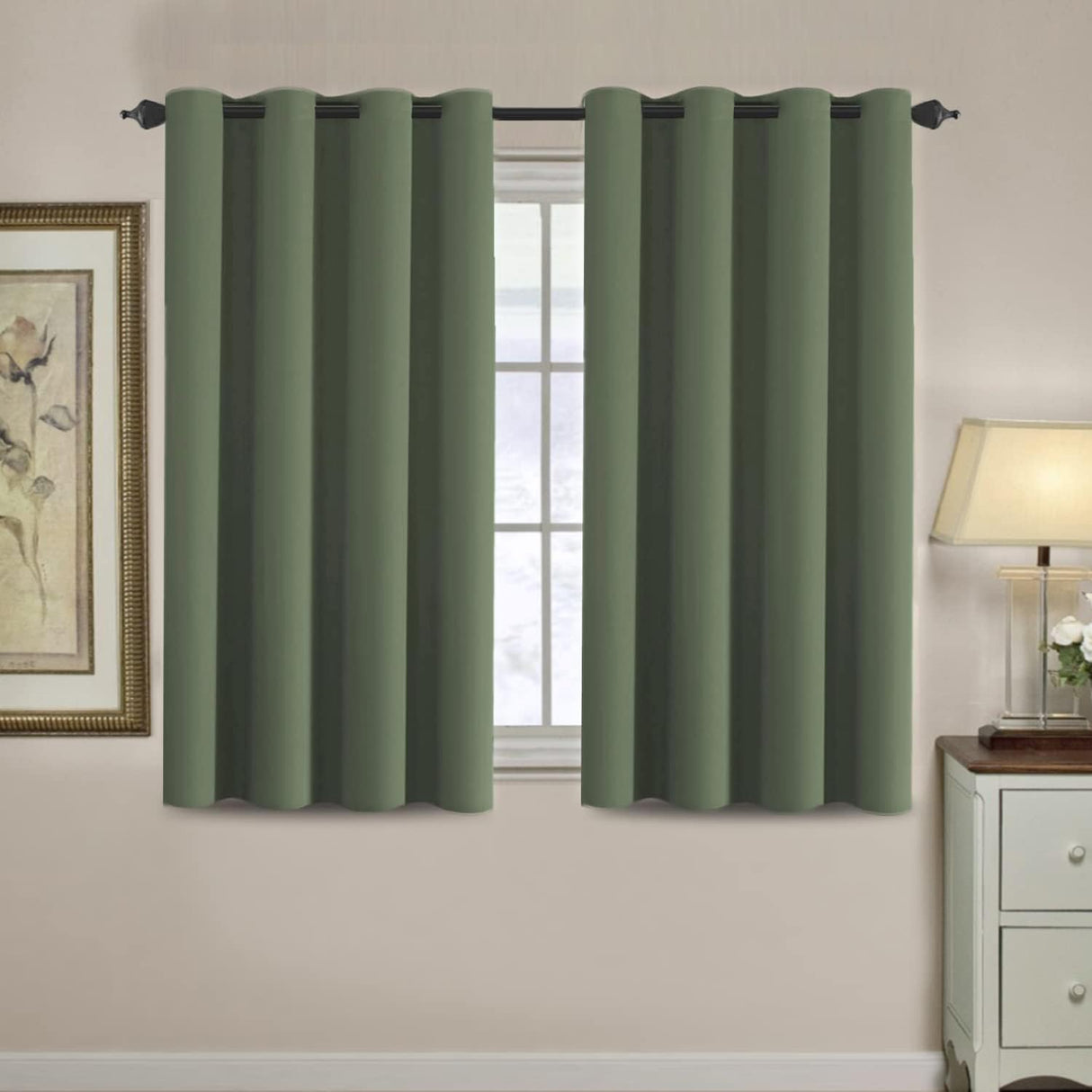 Light Blocking Thermal Insulated Curtain Grommet Top One Panel