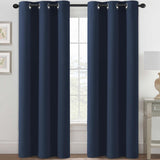Blackout Curtains Thermal Insulated Grommet Top Solid Color Curtains