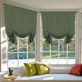 Valances Tie Up Curtains Roman Balloon Blind Rod Pocket Short Curtain