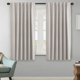 Blackout Thermal Insulated Back Tab/Rod Pocket Solid Color Curtains