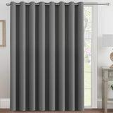 Blackout Thermal Insulated Extra Long Grommet Top Solid Color Curtains, One Panel