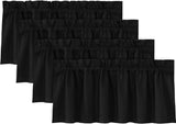 H.VERSAILTEX 100% Blackout Valances for Windows Kitchen Window Rod Pocket Privacy Decorative Curtains 2 Pack