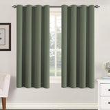 Blackout Curtains Thermal Insulated Grommet Top Solid Color Curtains