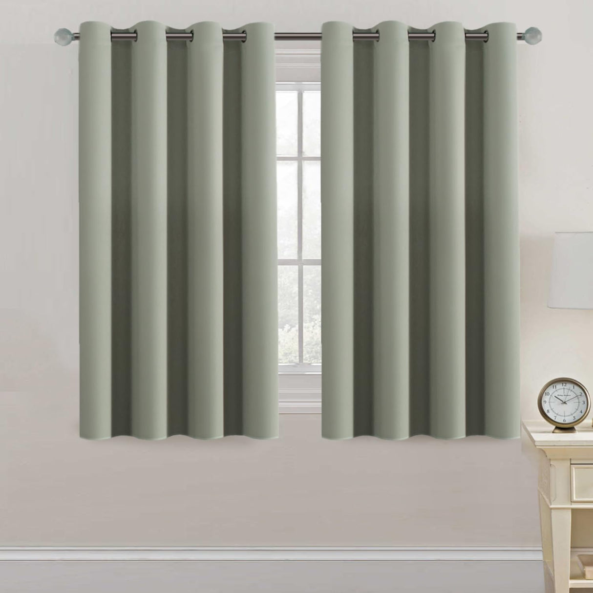 Light Blocking Thermal Insulated Curtain Grommet Top One Panel