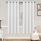 Blackout Curtains Thermal Insulated Grommet Top Solid Color Curtains