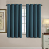 100% Blackout Thermal Insulated Grommet Solid Color Curtains