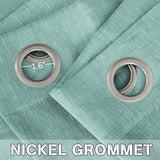 Natural Linen Blended Privacy Sheer Nickel Grommets Curtains