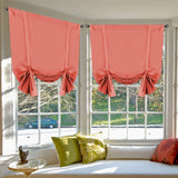 Valances Tie Up Curtains Roman Balloon Blind Rod Pocket Short Curtain
