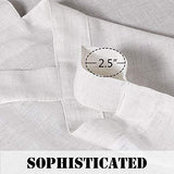 Linen Curtains Natural Linen Blended Tab Top Light Filtering Sheer Curtains