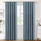 Blackout Thermal Insulated Tab/Rod Pocket Solid Color Curtains