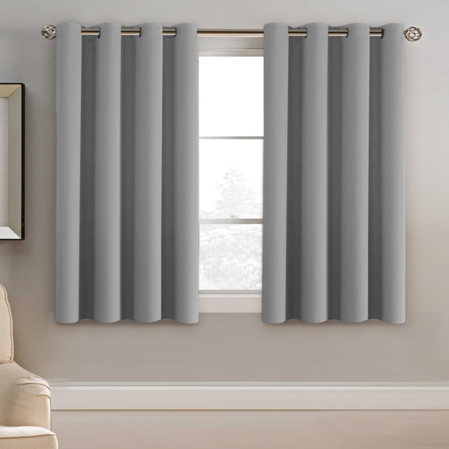 Light Blocking Thermal Insulated Curtain Grommet Top One Panel