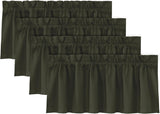 H.VERSAILTEX 100% Blackout Valances for Windows Kitchen Window Rod Pocket Privacy Decorative Curtains 2 Pack