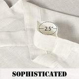 Linen Curtains Natural Linen Blended Tab Top Light Filtering Sheer Curtains