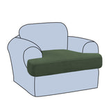 H.VERSAILTEX Stretch 2 Piece T Cushion Sofa Slipcovers Individually Sofa Cushion Covers for 2 Cushion Couch Sofa Seat Cushion Covers with Elastic Bands Featuring Thicker Jacquard Fabric, Dusty Blue