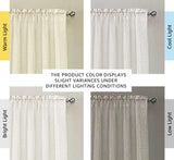 Natural Linen Rod Pocket Curtains Semi Sheer Curtains