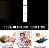 H.VERSAILTEX 100% Blackout Lined Curtains, 2 Thick Layers Completely Blackout Window Treatment Thermal Insulated Drapes for Kitchen/Bedroom (1 Pair, 52" Width x 63" Length Each Panel, Navy)