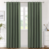 Blackout Thermal Insulated Tab/Rod Pocket Solid Color Curtains