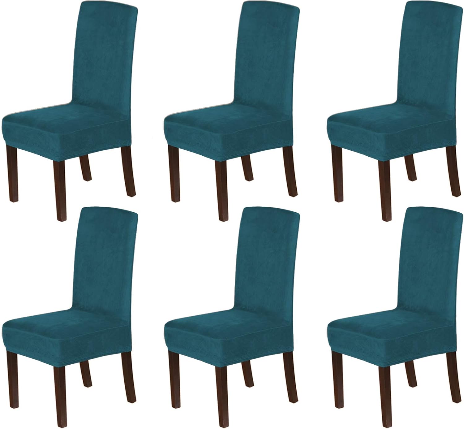 H.VERSAILTEX Velvet Dining Chair Covers Stretch Parson Chair Slipcovers, Set of 2