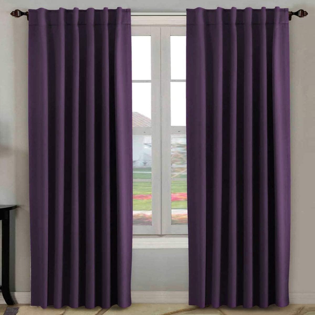 Blackout Thermal Insulated Tab/Rod Pocket Solid Color Curtains