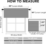 H.VERSAILTEX 100% Blackout Valances for Windows Kitchen Window Rod Pocket Privacy Decorative Curtains 2 Pack