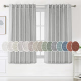 Natural Linen Tab Loop Pocket Semi Sheer Light Filtering Curtains