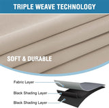 H.VERSAILTEX 100% Blackout Curtains for Bedroom with Black Liner Full Room Darkening Back Tab Rod Pocket 2 Panels