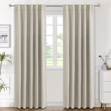 Blackout Thermal Insulated Back Tab/Rod Pocket Solid Color Curtains