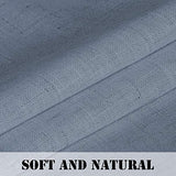 Linen Curtains Natural Linen Blended Tab Top Light Filtering Sheer Curtains