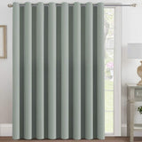 Blackout Thermal Insulated Extra Long Grommet Top Solid Color Curtains, One Panel