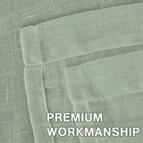 Natural Linen Blended Privacy Sheer Nickel Grommets Curtains