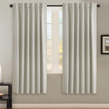 Blackout Thermal Insulated Back Tab/Rod Pocket Solid Color Curtains