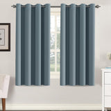 Blackout Curtains Thermal Insulated Grommet Top Solid Color Curtains