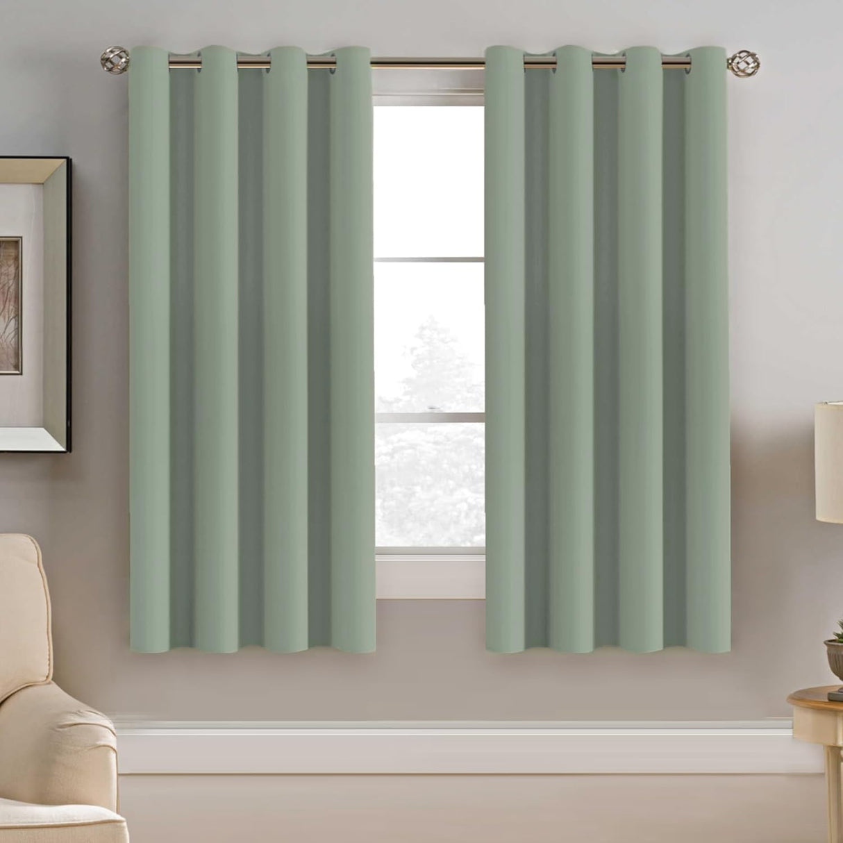 Light Blocking Thermal Insulated Curtain Grommet Top One Panel