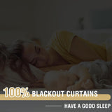 100% Blackout White Liners Window Rod Pocket Curtains