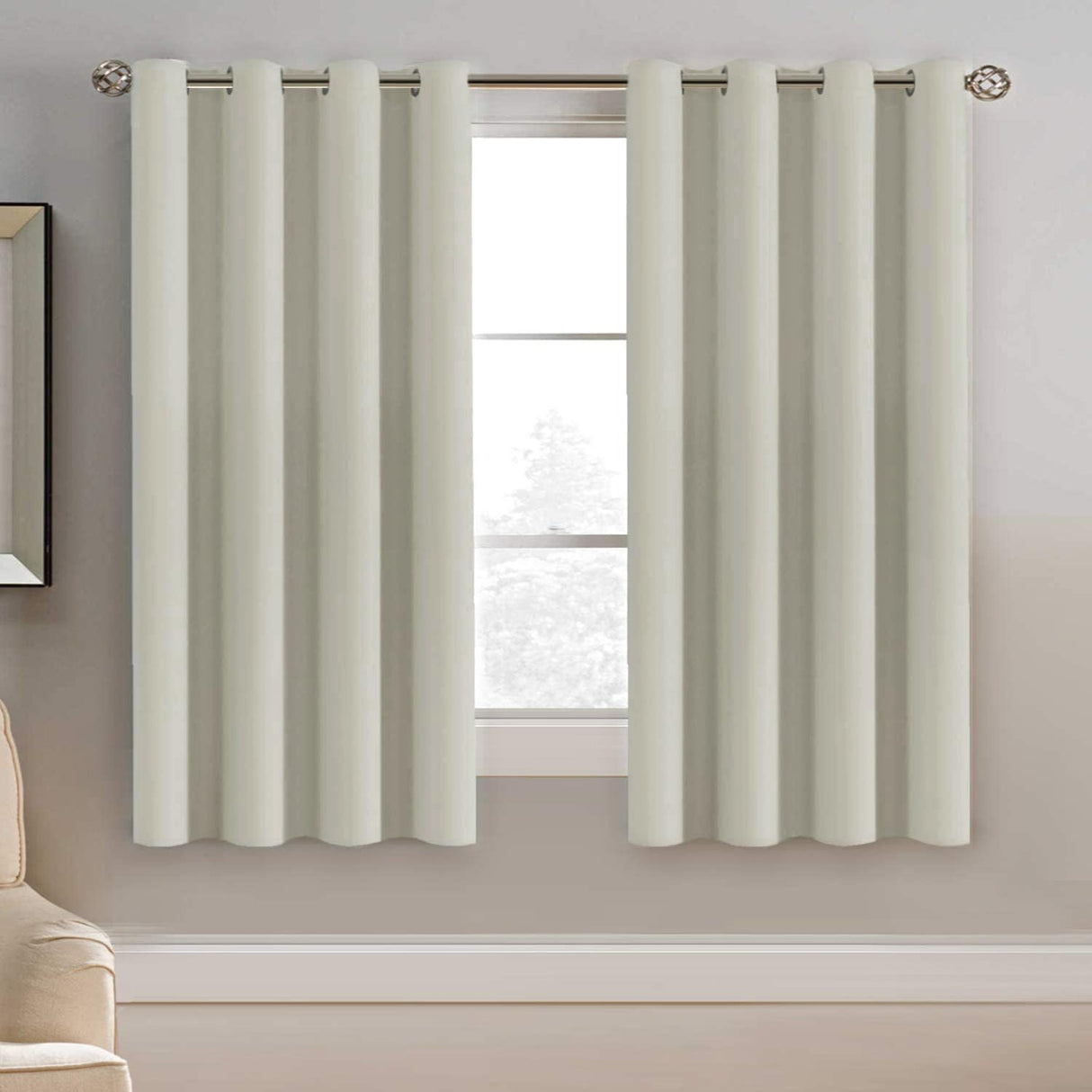 Light Blocking Thermal Insulated Curtain Grommet Top One Panel