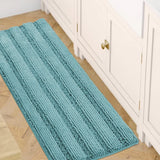 1pc Bath Rugs for Bathroom Non Slip Bath Mats Extra Thick Chenille Striped Rug