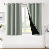 H.VERSAILTEX 100% Blackout Lined Curtains, 2 Thick Layers Completely Blackout Window Treatment Thermal Insulated Drapes for Kitchen/Bedroom (1 Pair, 52" Width x 63" Length Each Panel, Navy)