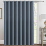 Blackout Thermal Insulated Extra Long Grommet Top Solid Color Curtains, One Panel