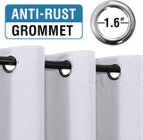 100% Blackout Black Liners Grommet Solid Color Curtains