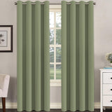 Blackout Curtains Thermal Insulated Grommet Top Solid Color Curtains