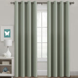 Blackout Curtains Thermal Insulated Grommet Top Solid Color Curtains