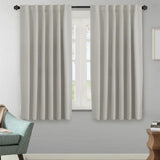 Blackout Thermal Insulated Back Tab/Rod Pocket Solid Color Curtains