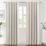 Blackout Thermal Insulated Back Tab/Rod Pocket Solid Color Curtains