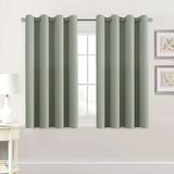 Blackout Curtains Thermal Insulated Grommet Top Solid Color Curtains