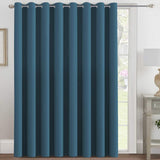 Blackout Thermal Insulated Extra Long Grommet Top Solid Color Curtains, One Panel