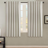 Blackout Thermal Insulated Back Tab/Rod Pocket Solid Color Curtains