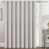 Blackout Thermal Insulated Extra Long Grommet Top Solid Color Curtains, One Panel