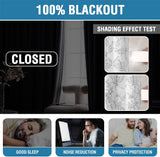 H.VERSAILTEX 100% Blackout Curtains for Living Room Camellia Floral Thermal Insulated Grommet Window Drapes 2 Panels